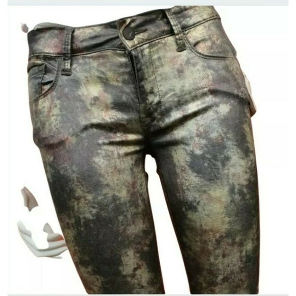 WOMENS Unisex MAVI Alexa Irridescent Skinny Jeans trousers Pant Size 8 Mid Rise - Picture 4 of 9